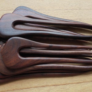 2 Prongs Classic Wood Hair Sticks, Organic Wood Hair Fork, Hair Pin Accessories HSC 09