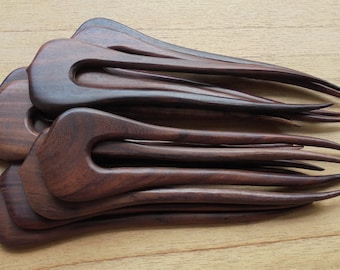 2 Prongs Classic Wood Hair Sticks, Organic Wood Hair Fork, Hair Pin Accessories HSC 09