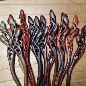 1 Zinken Blumen Holz Haarsticks, Haarnadel, Haarforke, Haarschmuck HS950 SONO