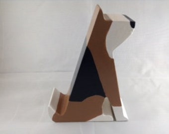 Dog Cell Phone Holder, Cellphone Stand, Wood Phone Holder, iPad Holder, Tablet Stand