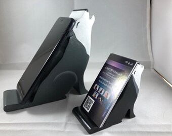 Wolf cell phone stand and business card holder