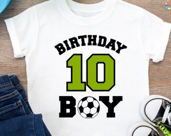 Soccer Theme Birthday Boy T-shirt (Item #2029C)