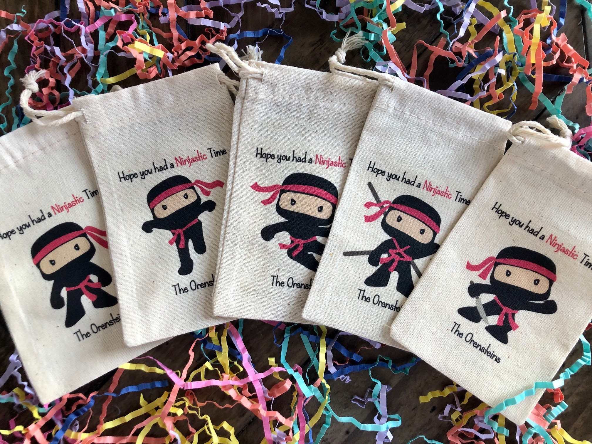 Set of 10 Ninja Party Favor Bags Item 2072A Etsy