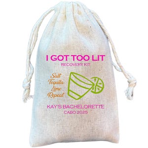 Mexican Fiesta Hangover Kit Bag: Tequila Bachelorette Party Favor