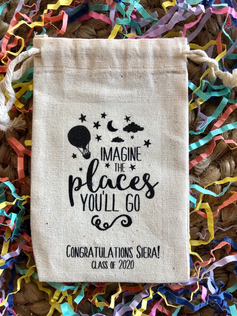 Set of 10 Personalized Graduation Party Favor Bags Imagine Etsy
