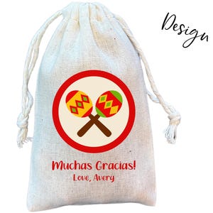Cinco de Mayo Party Favor Bags: Mexican Fiesta Cotton Gift Bags design 3