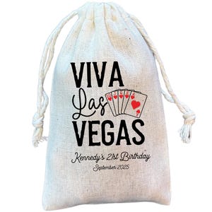 Viva Las Vegas Party Favor Bags: Royal Flush Cotton Gift Bags