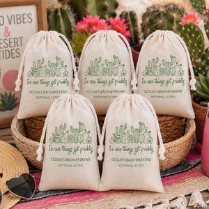 Personalized Cactus Hangover Kit Bags: Desert Party Favor