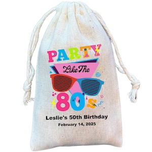 80s Theme Birthday Party Gift and Favor Bag