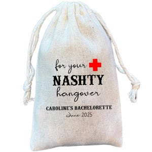 Nash Bash Survival, Recovery, Hangover Kit Bags, For Your Nashty Hangover Nashville Bachelorette or Birthday Trip Goody Bag (Item 1871A)