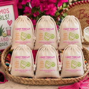 Mexican Fiesta Hangover Kit Bag: Tequila Bachelorette Party Favor