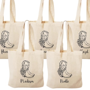 Cowgirl Boot Mini Tote Bag: Western Bachelorette Party Favor