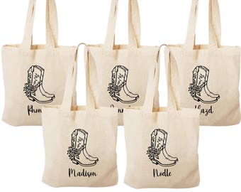 Cowgirl Boot Mini Tote Bag: Western Bachelorette Party Favor