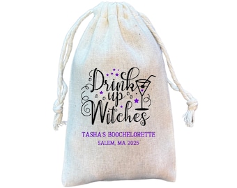 Drink Up Witches Favor Bags: Halloween Bachelorette Party Goodie Bags