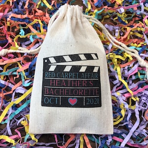 Set of 10 Hollywood Movie Theme Party Favor Bags (Item 2295A)