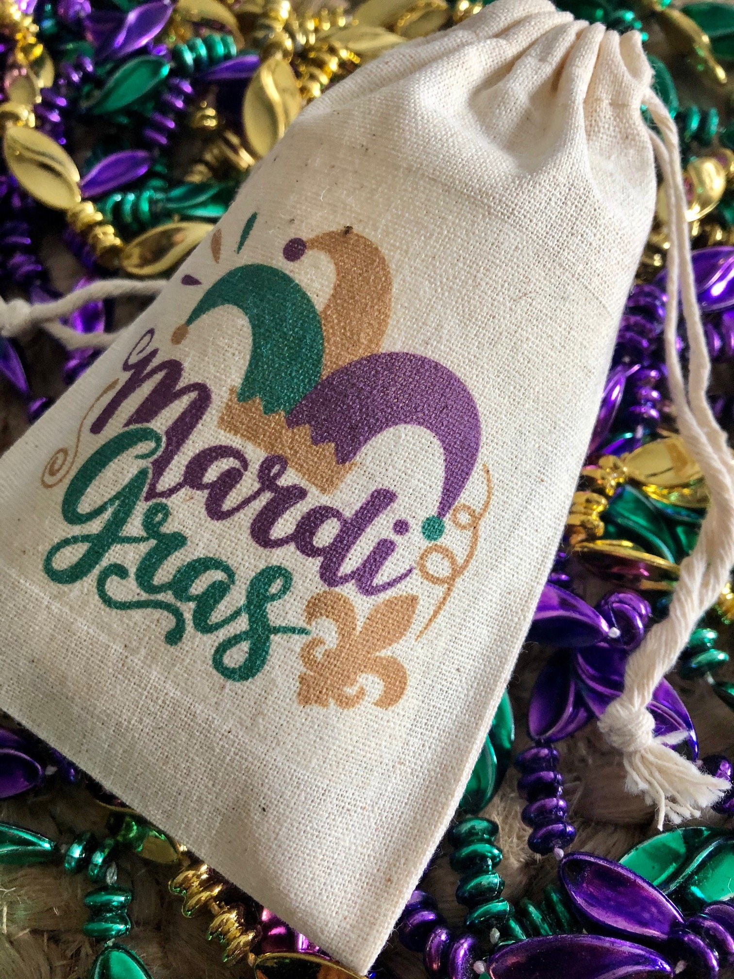 Set of 10 Mardi Gras Party Favor Bags NOLA Item 2064A Etsy Polska