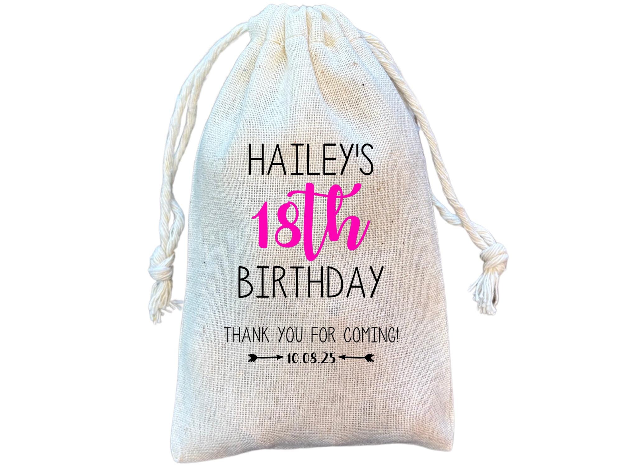 Personalized Party Favor and Gift Bags "ANY AGE" Birthday, Custom Goody Bag