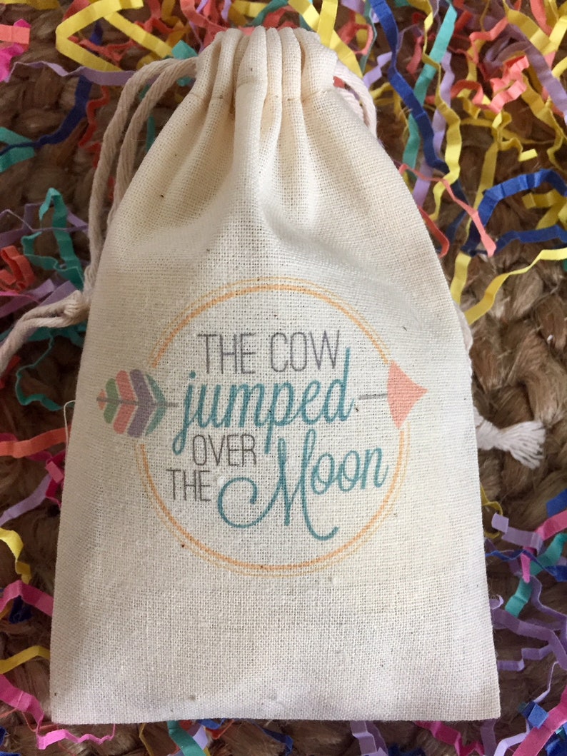 Item 1651A Nursery Rhyme Theme Favor Bags for Birthday Party or Baby Shower Set of 10
