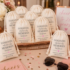 Personalized Hangover Kit Bag: Bachelorette Birthday Party Favor bild 1