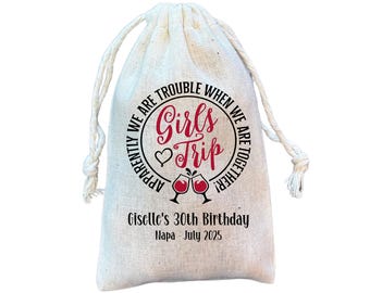 Wine Theme Girls Trip Favor Bag: Hangover Recovery Kit