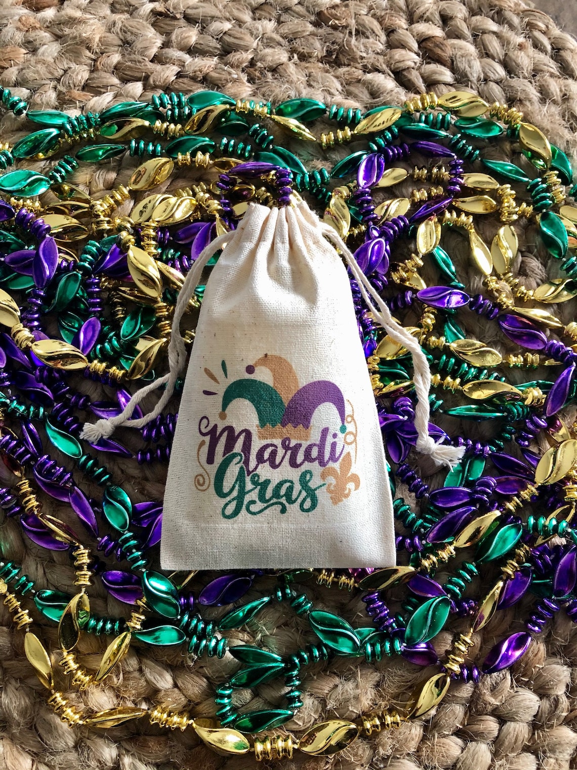 mardi gras party favor bags