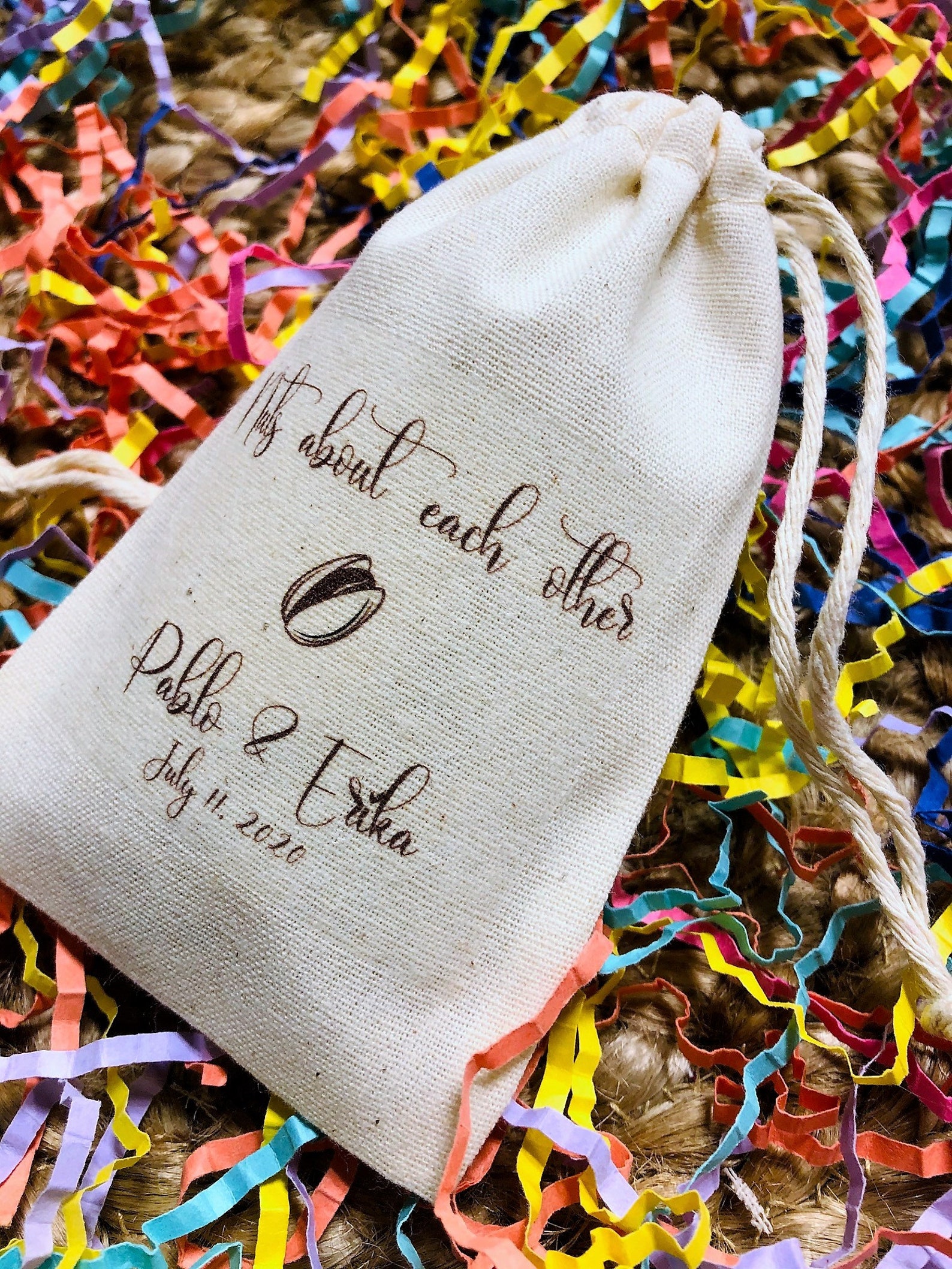 Set of 10 Personalized Pistachio Nut Favor Bags for Wedding or Etsy