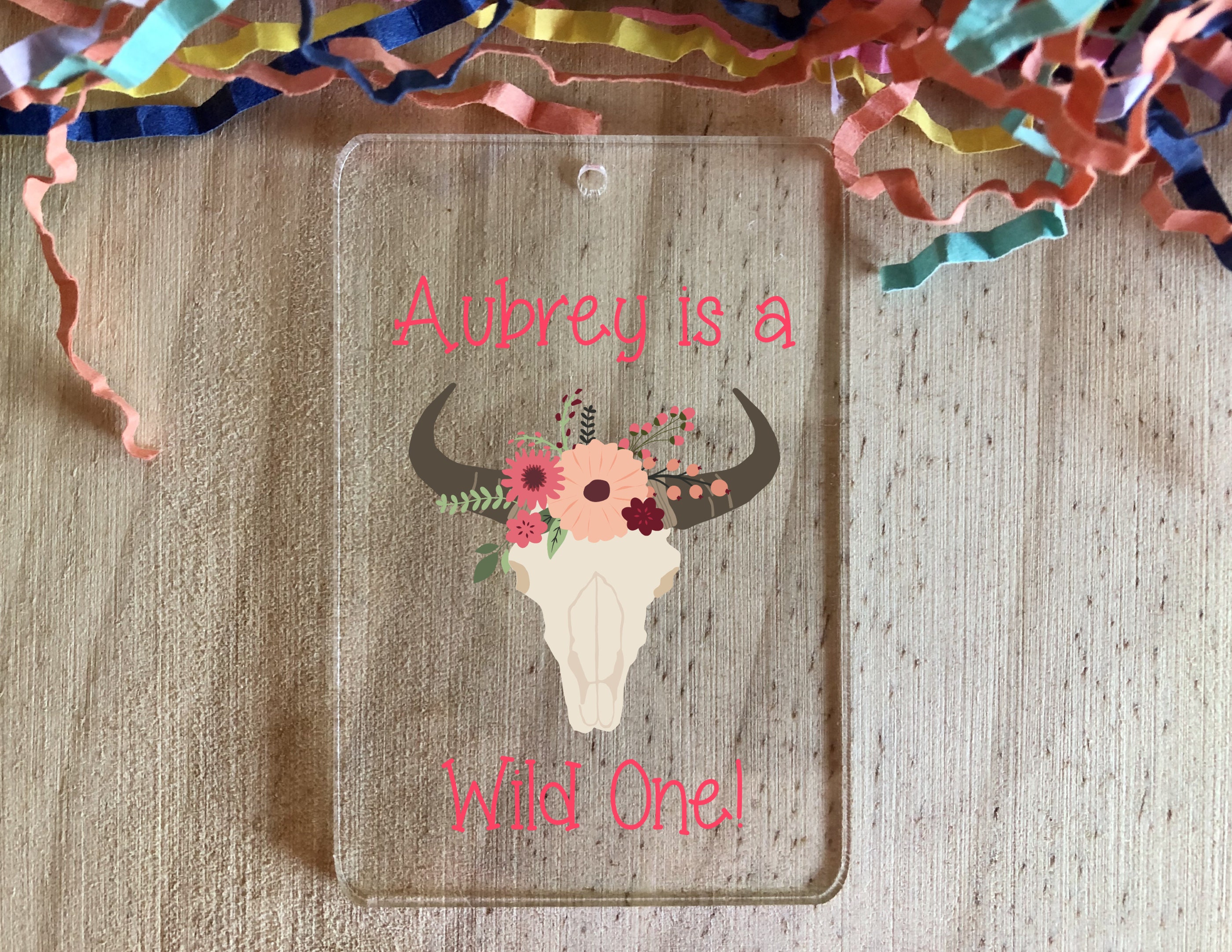 Set of 10 Boho Theme Party Favor Tags / Personalized Clear Etsy