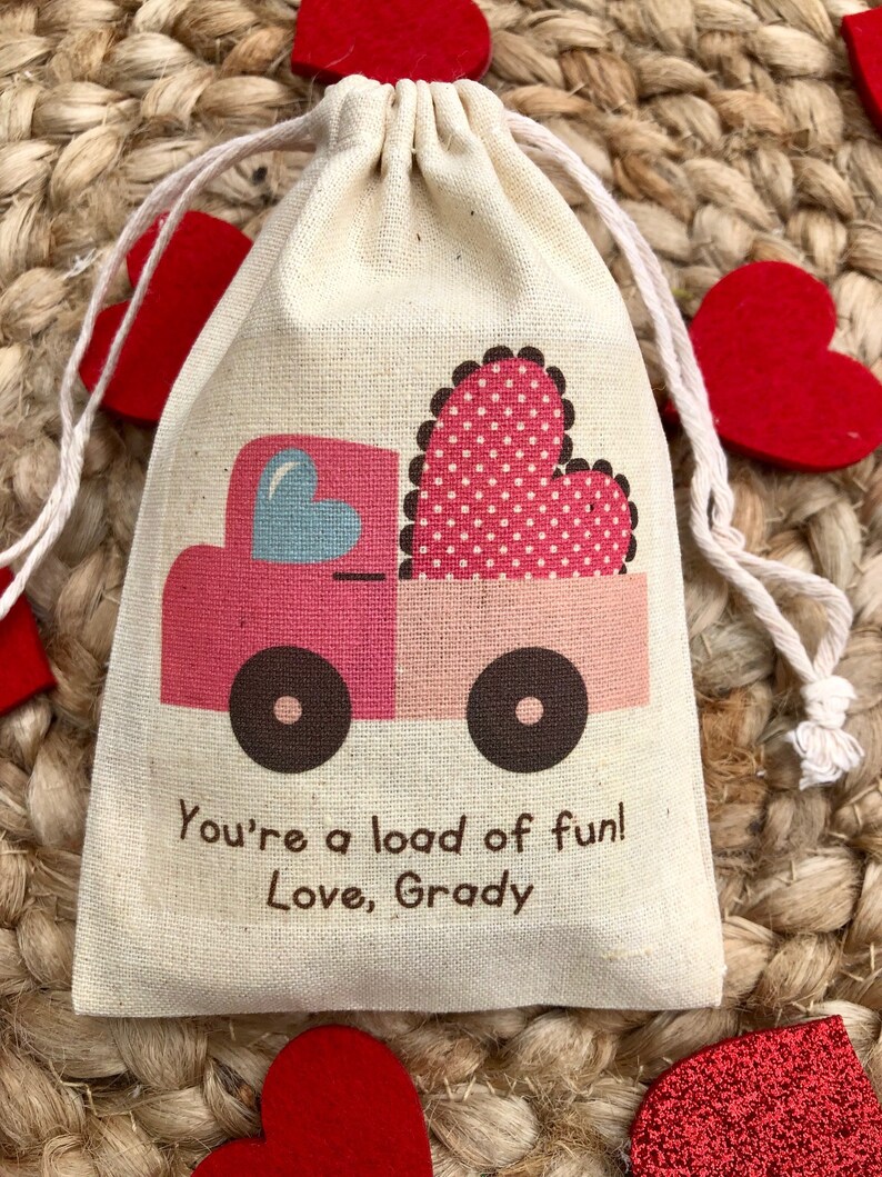 Set of 10 Kid's Valentine's Day Party Favor Bags / Etsy España