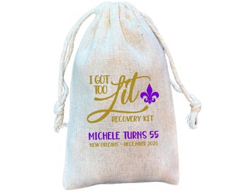 NOLA Hangover Kit Favor Bag: New Orleans Bachelorette Party Goodie