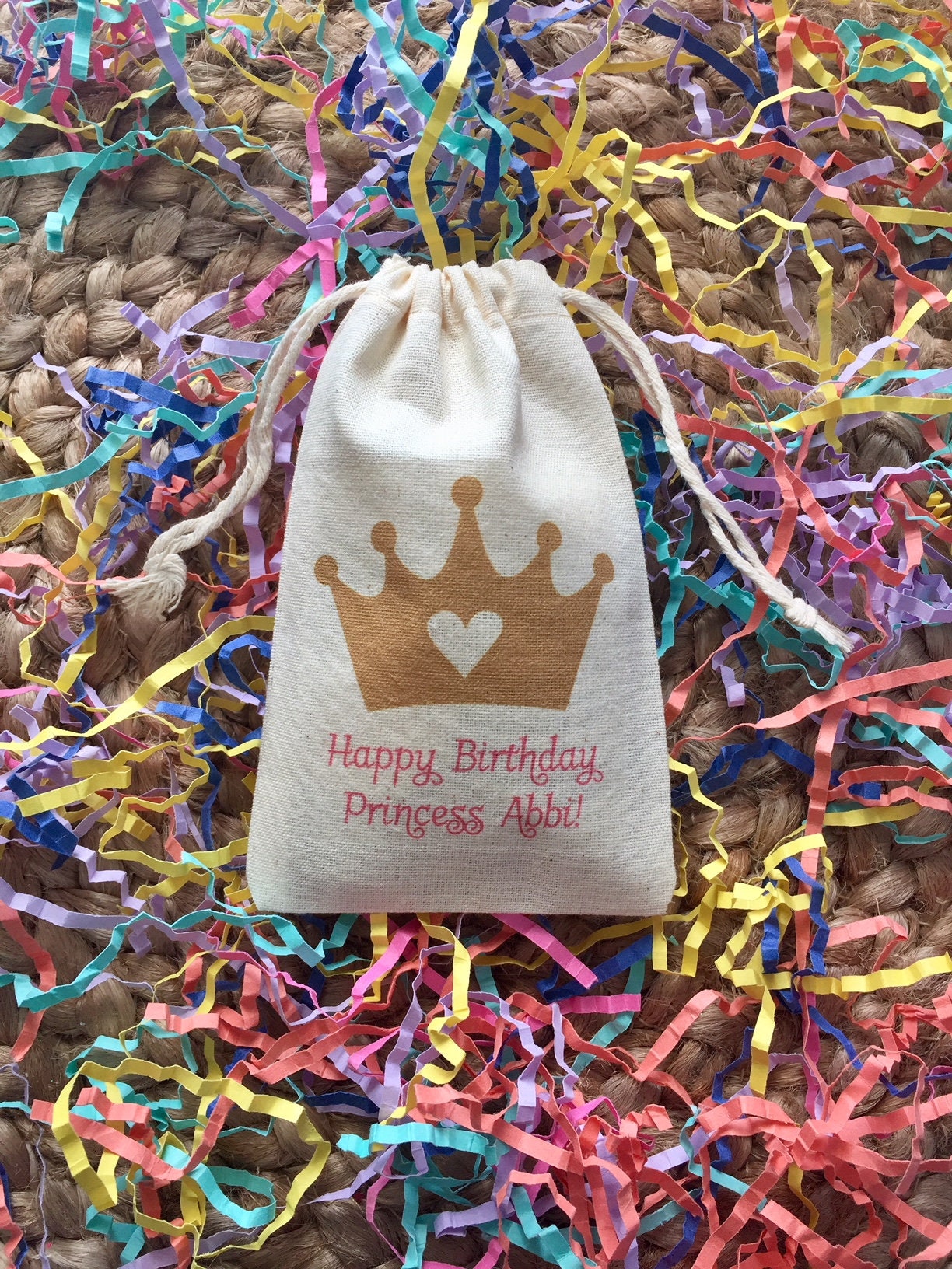 Set of 10 Personalized Princess Crown / Tiara Party Favor Bags | Etsy