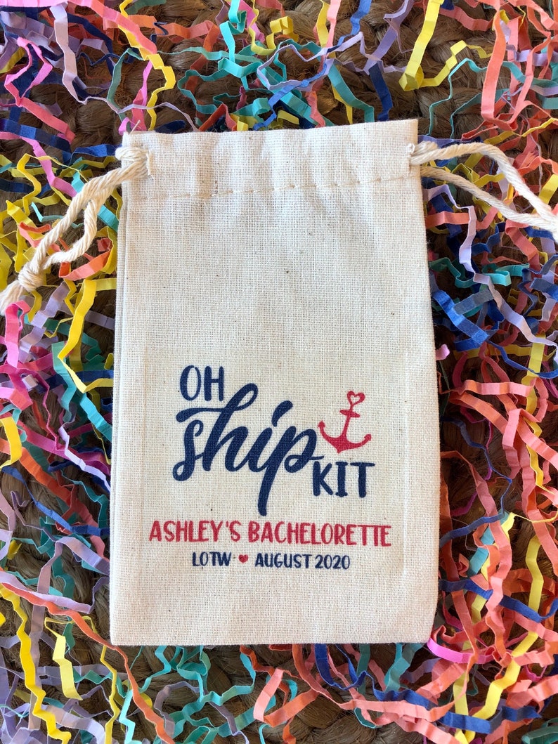 Set of 10 Oh Ship Kit Cruise Survival Kit Bags Bachelorette - Etsy