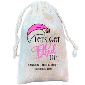 Let's Get Elfed Up Bachelorette or Birthday Favor and Gift Bags, Christmas Party Hangover Recovery Kit Goodie Bag image 1