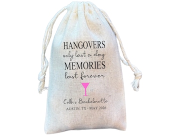 Martini Bachelorette Hangover Kit Bag: Girls Trip Recovery