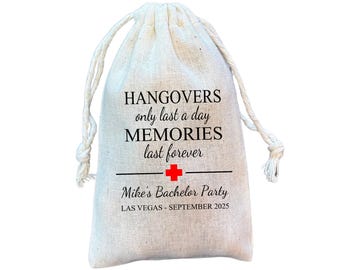 Hangover Kit Favor Bags: Bachelorette, Bachelor Party Recovery