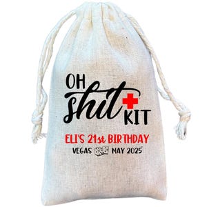 Las Vegas Hangover Kit Bags: 21st Birthday Party Favor
