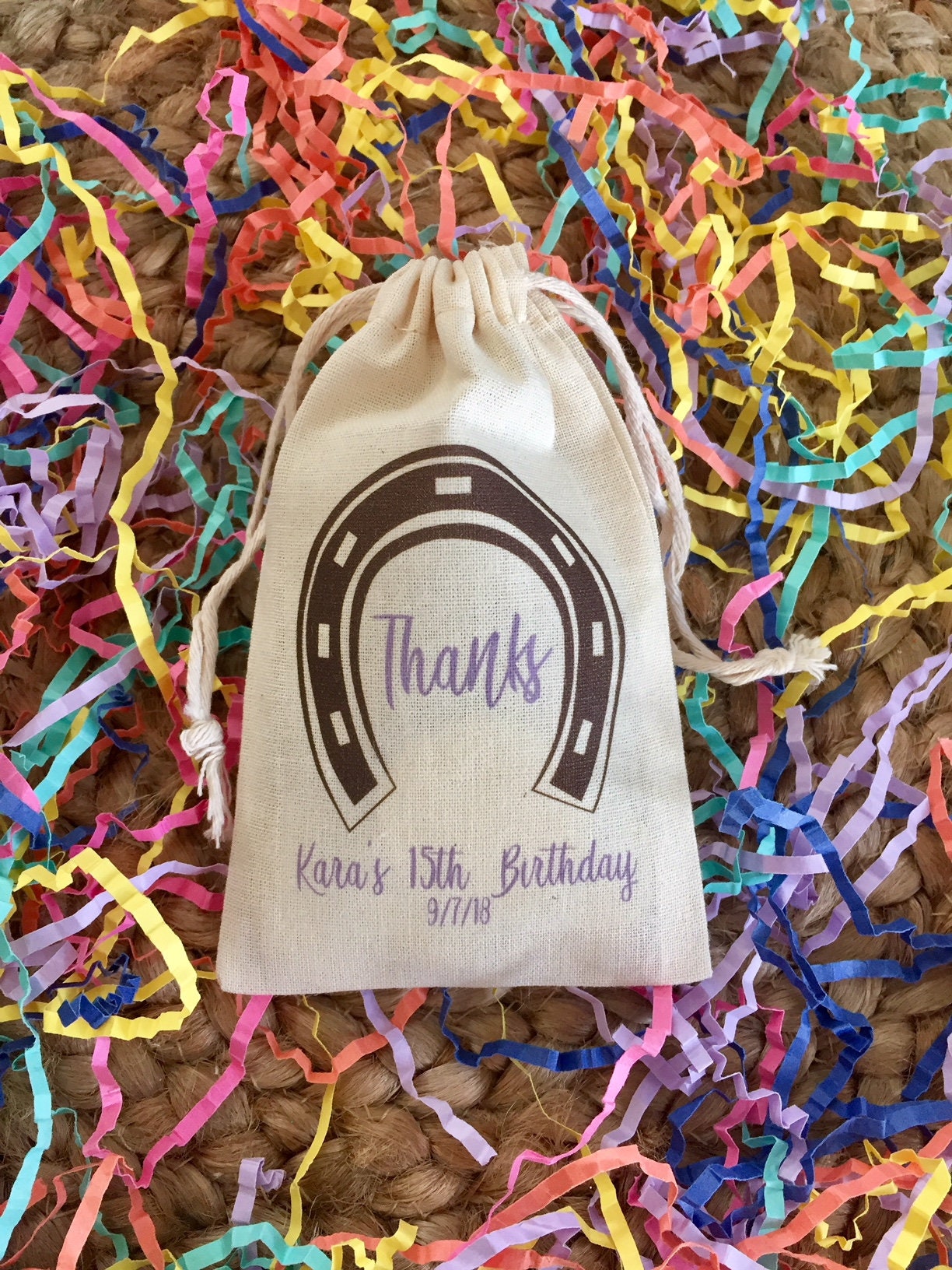 Set of 10 Horseshoe Horse Theme Party Favor Bags Item 1682A Etsy