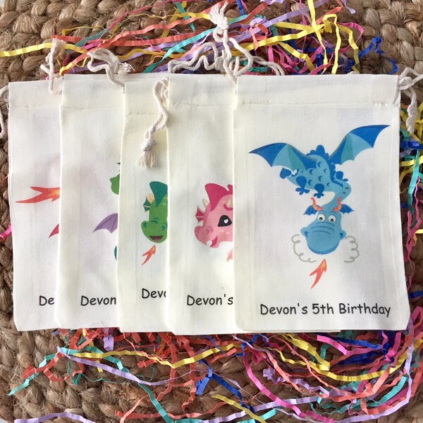 Dragon Birthday Bags Etsy