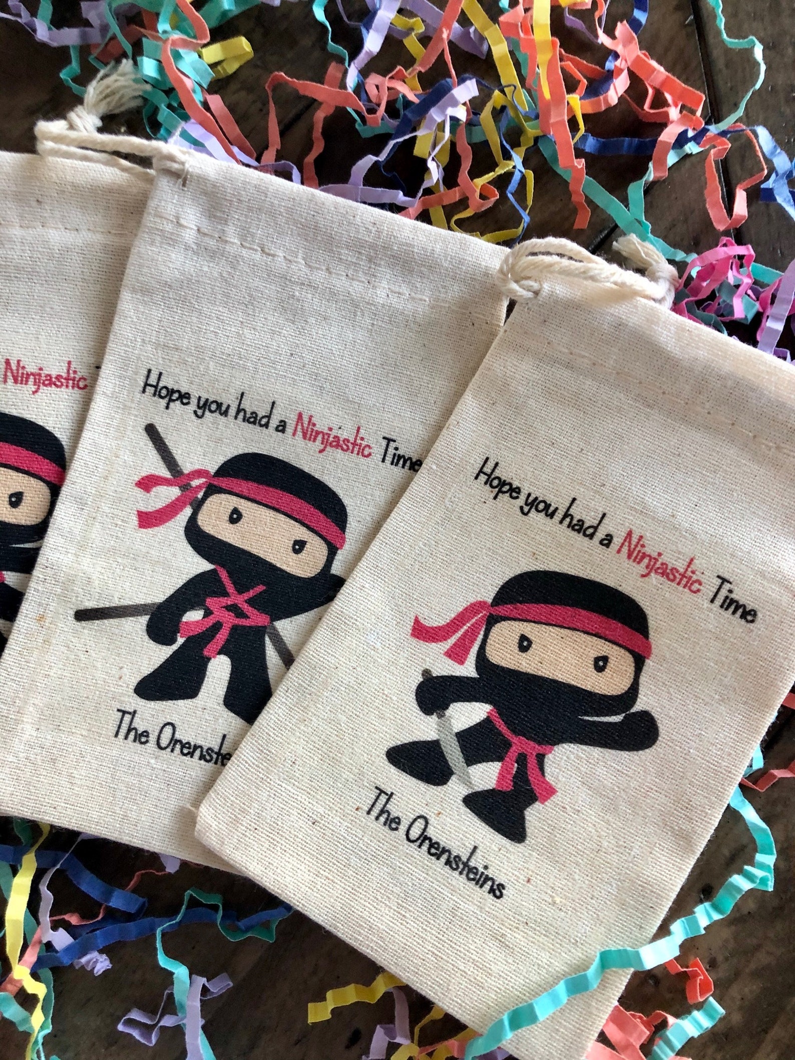 Set of 10 Ninja Party Favor Bags Item 2072A Etsy