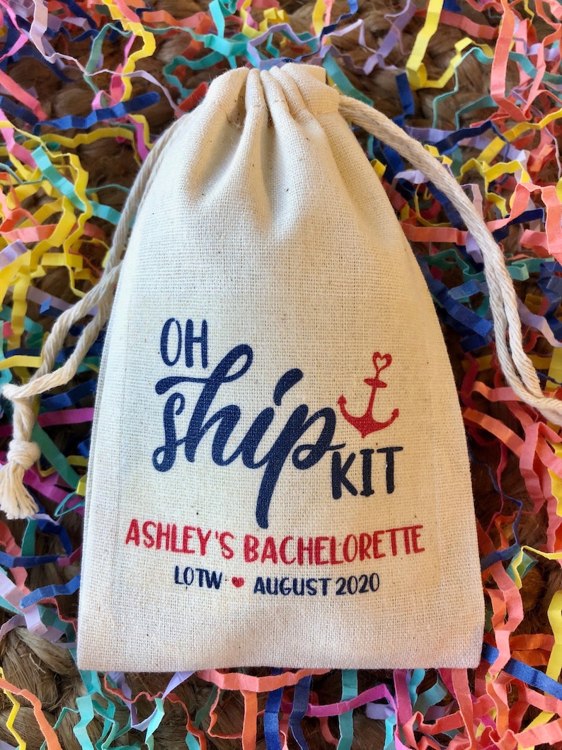 Set of 10 Oh Ship Kit Cruise Survival Kit Bags Bachelorette - Etsy