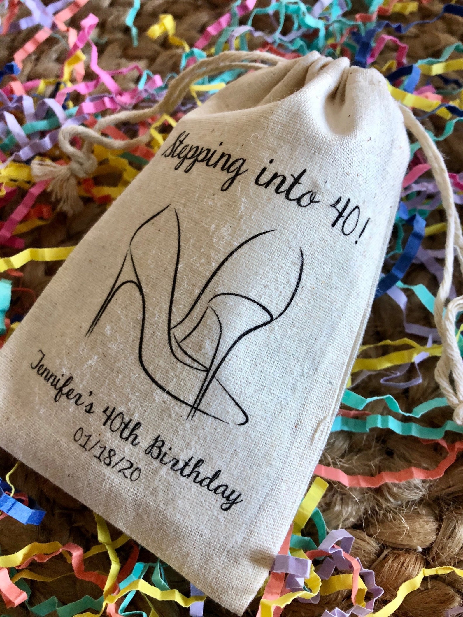 Set of 10 Personalized Party Favor Bags Stepping into Etsy