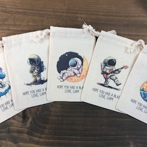 Set of 10 Astronaut Outer Space Theme Party Favor Treat Bags (Item 2573A)