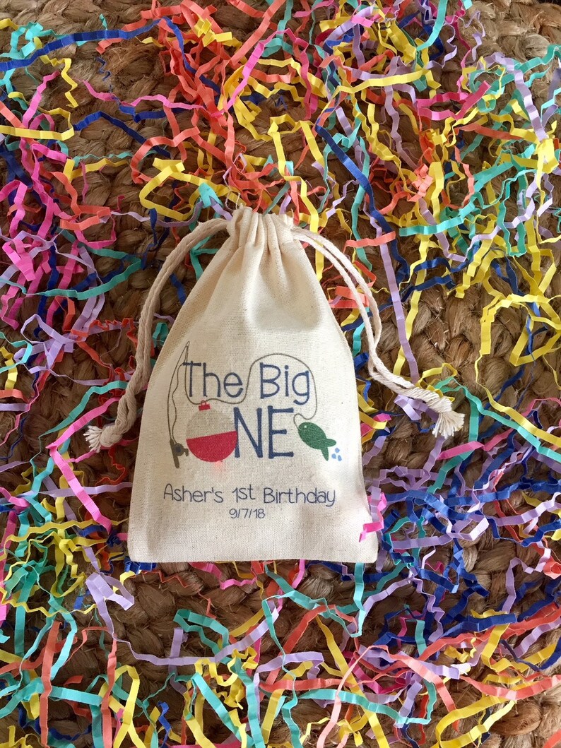 Set of 10 Personalized Favor Bags for First Birthday Etsy
