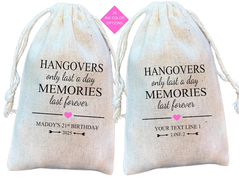 Personalized Hangover Kit Bag: Bachelorette Birthday Party Favor bild 3