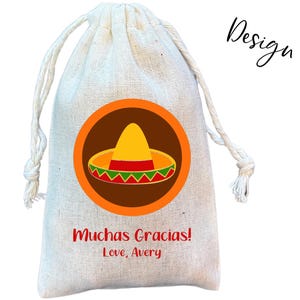 Cinco de Mayo Party Favor Bags: Mexican Fiesta Cotton Gift Bags design 2