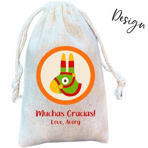 Cinco de Mayo Party Favor Bags: Mexican Fiesta Cotton Gift Bags design 4
