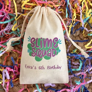 Set of 10 Slime Party Favor Bags / Slime Squad (Item 1632A)