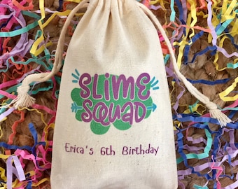 Set of 10 Slime Party Favor Bags / Slime Squad (Item 1632A)
