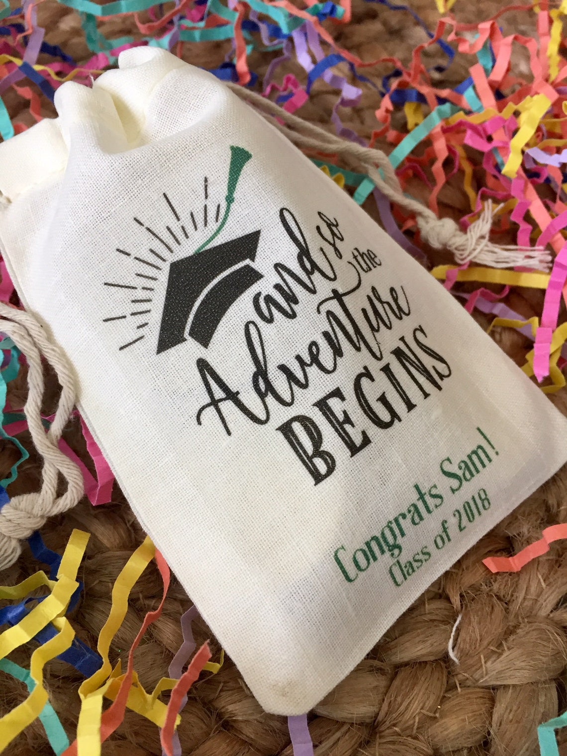 Set of 10 Graduation Party Favor Bags and so the Adventure Etsy