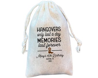 Western Bachelorette Party Favor Bags: Hangover Recovery Kit