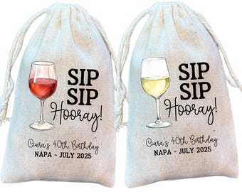 Sip Sip Hooray Gift Bags: Wine Hangover Recovery Kit, Bachelorette Party Favors